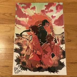 Samurai Champloo Sunflower Samurai Art Poster Print Artwork Signed Ashley Riot - Picture 1 of 7