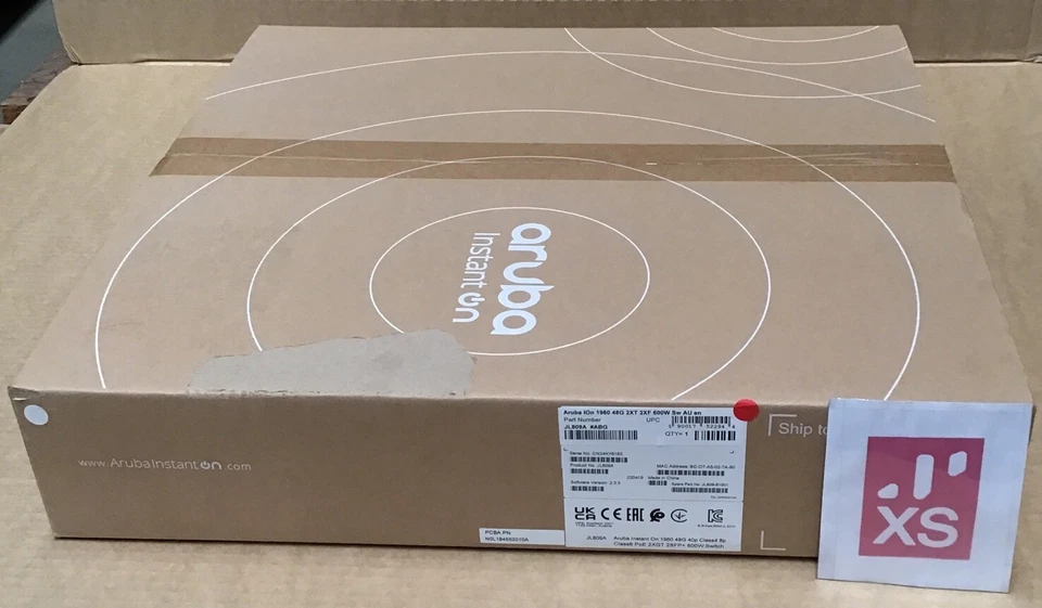 JL809A - ARUBA INSTANT ON 1960 48G 40P Class4 8P CL6 POE 2XGT 2SFP+ 600W SWITCH - Image 1 of 2