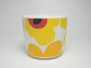 marimekko Unikko latte mug yellow cup porcelain Maija Isola  咖啡马克杯罂粟花朵杯 - Picture 1 of 3