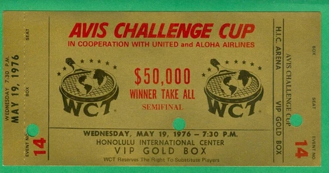 1976 AVIS CHALLENGE CUP KONA - HAWAII  3 USED TICKET Cover