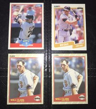 2 1989 Fleer Will Clark #8, 1 1990 score #450 & 1 Fleer 1990 #54. Will the trill