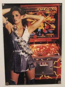 Laser Ball Pinball Machine Poster Rare Original Williams Item - Picture 1 of 1