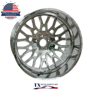 24x14" American Forged Wheel Rim 5x139.7 Super Polished -76mm 1pc Single Rim - Picture 1 of 9