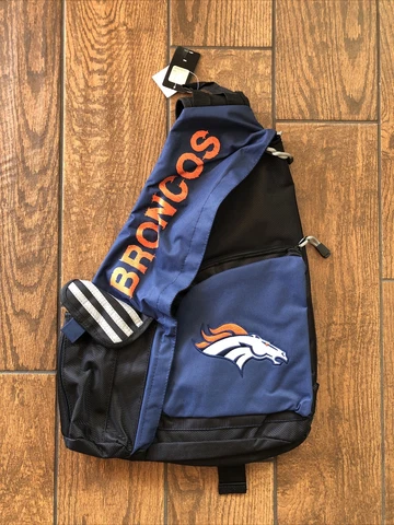 NWT NFL Denver Broncos Leadoff Slingbag Sling School Gym Travel Backpack Cover