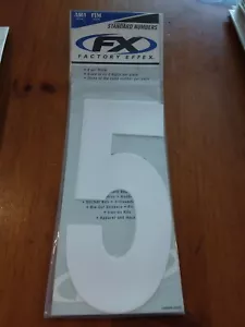 Factory Effex Standard Numbers 8in. 02-4485 White #5 3 pack NS291A - Foto 1 di 2