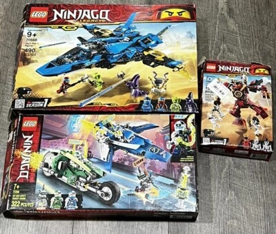 LEGO NINJAGO HUGE LOT 70668 70665 71709 Retired Jay Lloyd Storm Fighter READ - Image 1 of 4