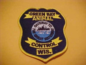 GREEN BAY WISCONSIN ANIMAL CONTROL POLICE PATCH  SHOULDER SIZE UNUSED  - Picture 1 of 1
