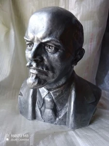 UdSSR Russische GROSSFIGUR LENIN STATUE BÜSTE Metall Original Statue 1977 - Bild 1 von 10