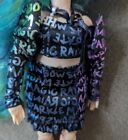 Rainbow High Doll Holly Devious Twin Outfit Skirt Shirt  Clothing Set Black Blue