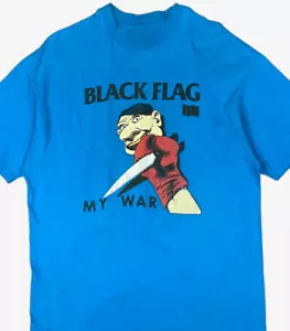 Black Flag Band My War Camiseta Azul Unisex Manga Corta Todas las Tallas TA4525 - Imagen 1 de 3