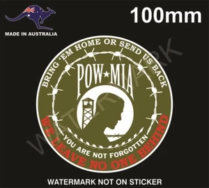 EJÉRCITO AUSTRALIANO MARINA FUERZA AÉREA PEGATINA POW MIA CALCOMANÍA SOL NACIENTE SOLDADO ANZAC - Imagen 1 de 1