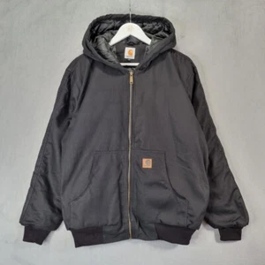 Carhartt Black Hooded Work Jacket - Picture 1 of 4