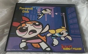 Powerpuff Girls Cartoon Heroes Villians Mag Promo Print Ad 2000 Framed 8.5X11   - Picture 1 of 1