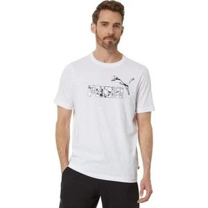 Puma Men's Short-Sleeve Splash Logo-Graphic T-Shirt in White- M - Picture 1 of 9