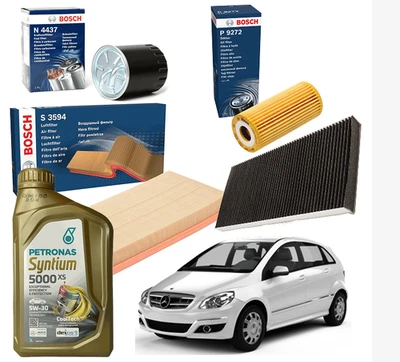 KIT TAGLIANDO BOSCH + 6 LITRI PETRONAS 5W30 MERCEDES CLASSE A W169 CLASSE B W245 - Imagen 1 de 4