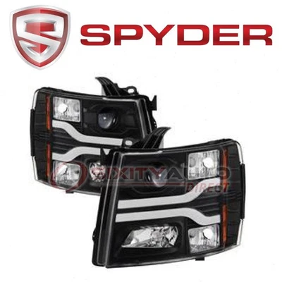 SPYDER Auto Headlight Set for 2007-2014 Chevrolet Silverado 2500 HD - sf Foto 1 de 4