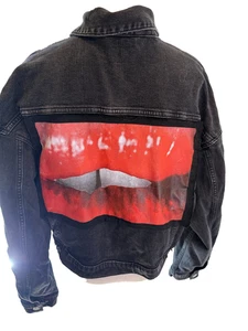 Chaqueta de mezclilla Hudson REI para mujer talla S negra recortada desgastada Crash n Burn - Imagen 1 de 18