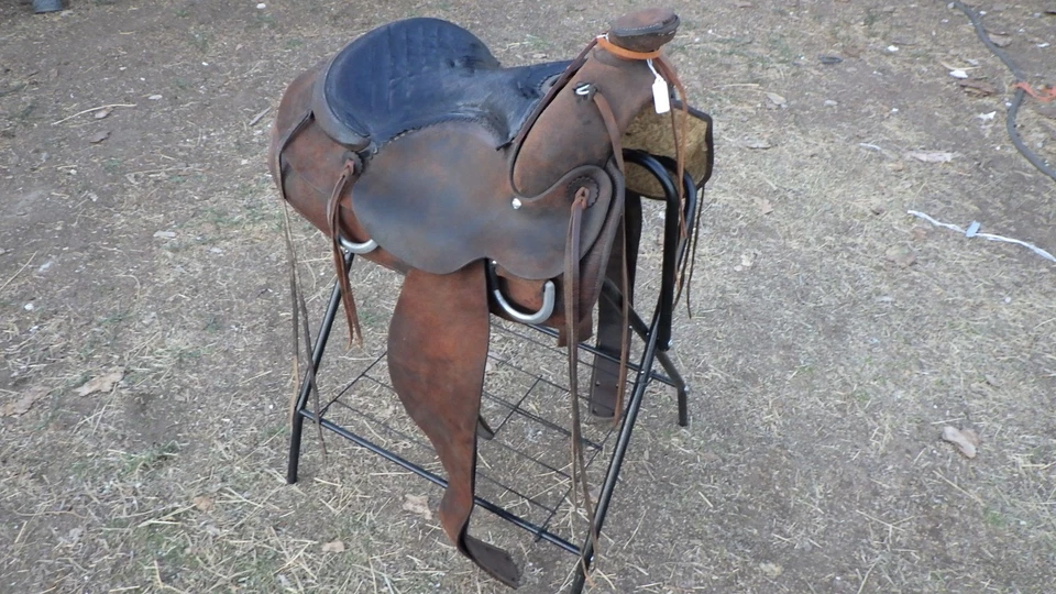 Western Saddle Vintage 1955 Hereford Roughout Well Worked, Works Well - Image 1 of 4