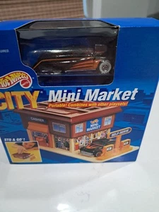 Vintage ~ 1990 Hot Wheels City ~ Stop & Go ~ Mini Market ~ Neu in versiegelter Verpackung! - Bild 1 von 9