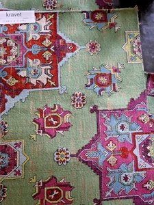 Kravet Clarke & Clarke DESIGNER FABRIC SAMPLE Remnant MALATYA BASIL GREEN 18x13 - Picture 1 of 5