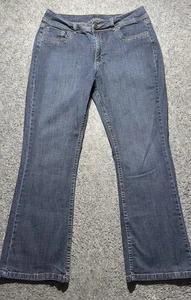 Riders Lee Damen Gr. 14/P dunkle Waschung Stretch blau Denim gerades Bein Jeans - Bild 1 von 15
