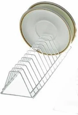 69213 Cestino per Piastre in Filo, Acciaio Inossidabile, Argento - Immagine 1 di 4