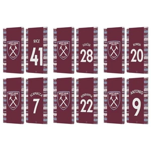 WEST HAM UNITED FC 2022/23 PLAYERS HOME KIT LEATHER BOOK CASE FOR AMAZON FIRE - Picture 1 of 12