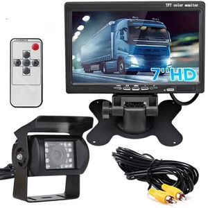 7" Backup Camera and Monitor System Parking Kit Night Vision For Truck RV 12-24V - Picture 1 of 6