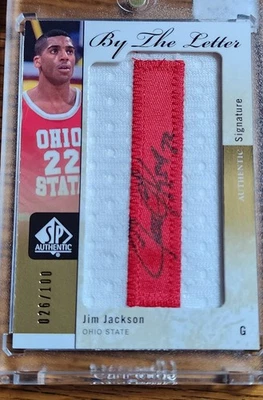 2011-12 SP Authentic - By the Letter Signatures #BL-JJ Jim Jackson /100 Auto "I" - Image 1 of 4