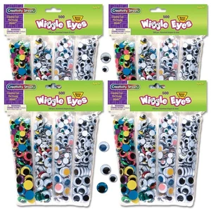 Creativity Street 4 Sets of 500 Wiggly Eyes - 2,000 Pieces - Picture 1 of 1