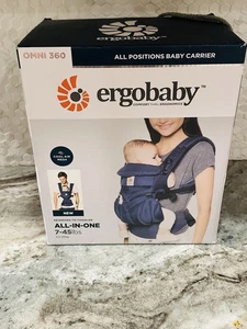 Ergobaby Baby Carrier Omni Breeze, Newborn to Toddler, 7-45 lbs, Midnight Blue - Picture 1 of 4
