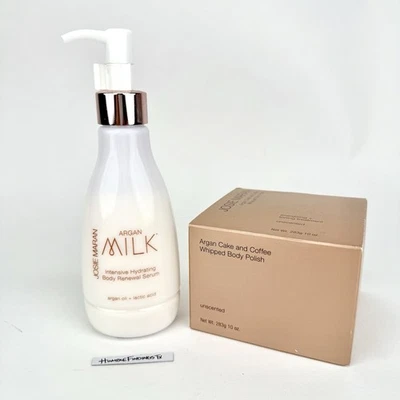 Josie Maran SIN PERFUME Leche de Argán Hidratante Intensivo Renovación Corporal Suero y Esmalte Foto 1 de 4