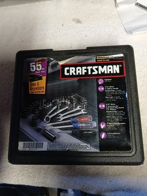 Juego de herramientas Craftsman 55 piezas SAE y métricas con estuche de almacenamiento 33455 EE. UU. Foto 1 de 4