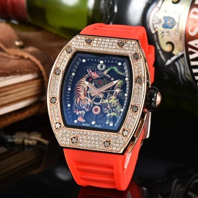 Fashion Richard Technolo Quartz Men's Watch Barrel Calendar Wristwatch - Image 1 of 4