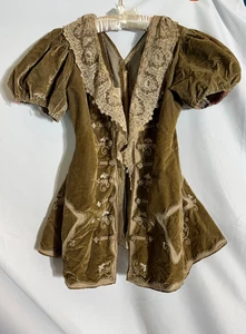 Vintage ROUFF Paris Bronze Silk Velvet Jacket with Lace & Embroidery - Picture 1 of 23