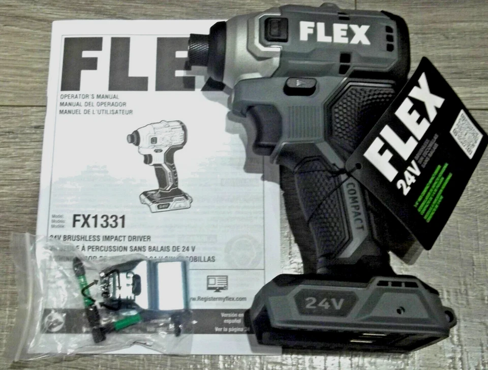 FLEX FX1331 24V 1/4 ШЕСТИГРАННЫЙ КОМПАКТНЫЙ БЕСЩЕТОЧНЫЙ БЕСПРОВОДНОЙ УДАРНЫЙ ИНСТРУМЕНТ (ТОЛЬКО ИНСТРУМЕНТ) НОВЫЙ - Изображение 1 из 1