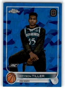 2023-24 Topps Chrome Overtime Elite Sapphire Bryson Tiller Rookie Cold Hearts - Picture 1 of 2