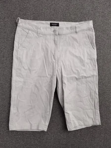 Bexley's Woman Cotton Relaxed Chino Long Shorts Classic White Size 44 - Picture 1 of 8