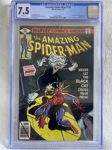 AMAZING SPIDER-MAN #194 1st Black Cat WP Marvel Comics 1979 CGC 7.5 - Picture 1 of 3