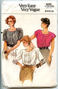 Blouse w Sleeve, Collar Variations - Vogue Sewing #8525 - Sizes 14-16-18 - UNCUT - Imagen 1 de 2
