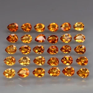 Forma de Pera 4x3mm. Real Citrino Amarillo 100% Natural Brasil 30 Piezas/4.10Ct. - Imagen 1 de 6