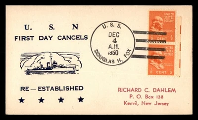 Mayfairstamps US FDC 1950 pair 1/2 cent Benjamin Franklin stamps First Day Cover - Image 1 of 2