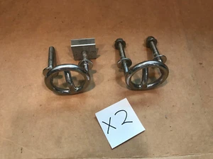 PAIR 3.5" Ski Tow Stainless Steel Ring 3" transom mount boat marine X2 - Picture 1 of 12