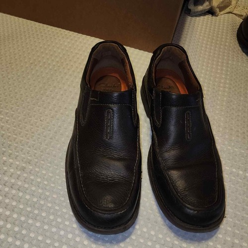 SCARPE CASUAL CLARKS EUC DA UOMO TAGLIA 9 IN PELLE