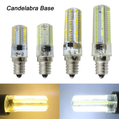 E12 Candelabra Base C7 64/80/104/152 3014 SMD LED Silicone Night Light Bulb Lamp - Image 1 of 3