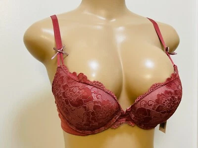Extreme Ultimate Padding Power Lift Add 2 Cup Sizes Lace U Back Push Up Bra 1724 - Image 1 of 4