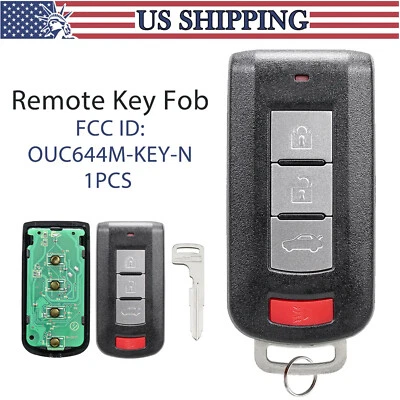 For 2008 2009 2010 2011 2012 - 2016 Mitsubishi Lancer Keyless Remote Car Key Fob - Image 1 of 4