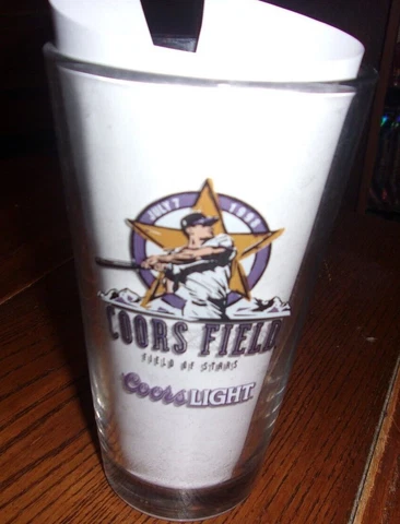 Coors Field Pint Glass Field of Stars July 7 1998 Coors Light MLB Cover