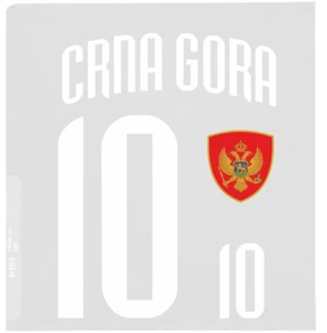 Montenegro Aufbügler Wappen Nummer 10 Transfer Zum Aufbügeln 4 Stück Trikot - Picture 1 of 4