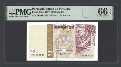 Portugal 500 Escudos 11-9-1997 P187a Uncirculated Grade 66 - Image 1 of 2